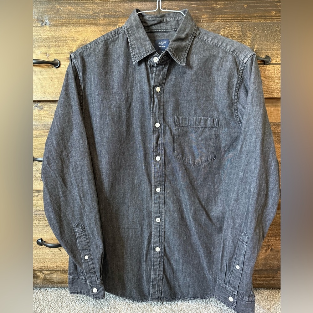 J. Crew Black Casual Button Down Shirt